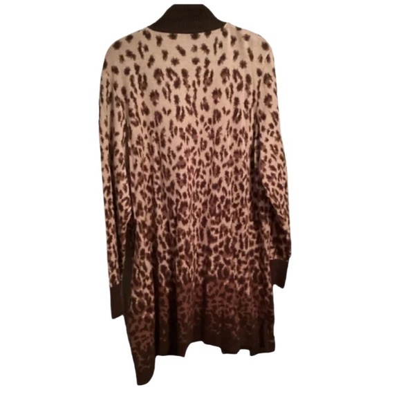 Isaac Mizrahi Live! Leopard print Cardigan, size M NWOT - Picture 4 of 8